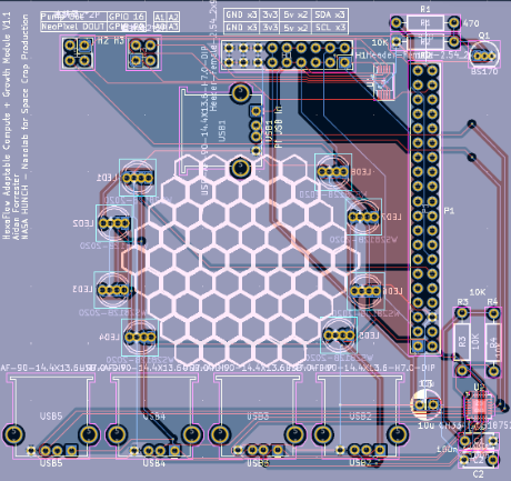 HexaFlow PCB layout